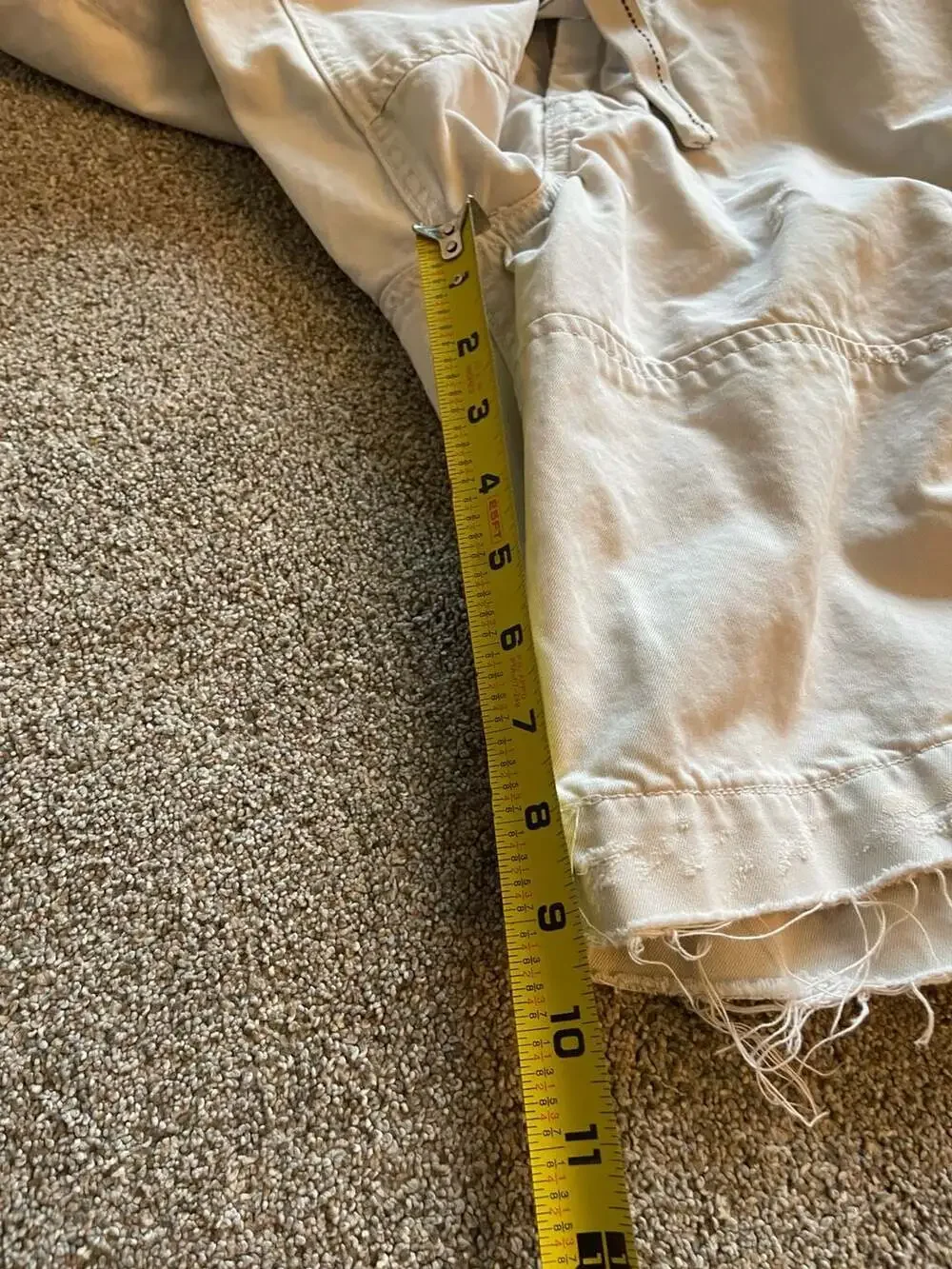 Abercrombie And Fitch Cargo Paratrooper Cargo Shorts Size 34 Beige Distressed Y2